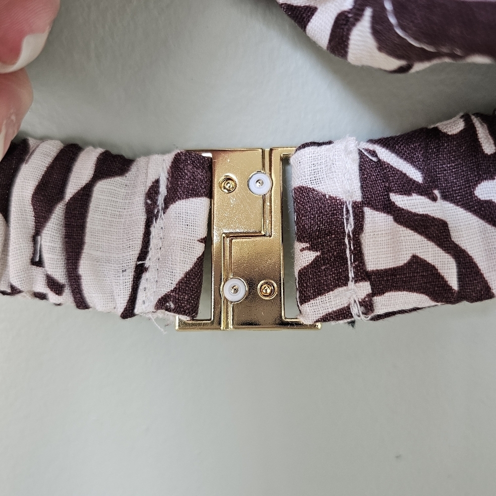 RUMER Cyrus Crop Top Zebra Print Linen Bustier Bra Top Size M NWT - Picture 5 of 9